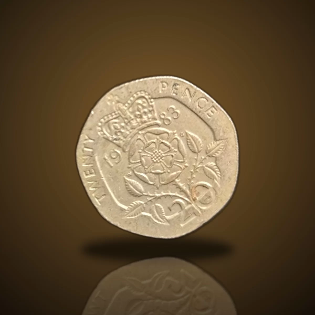 1998 UK 20 Pence Coin – Queen Elizabeth II British Vintage Coin — image 2